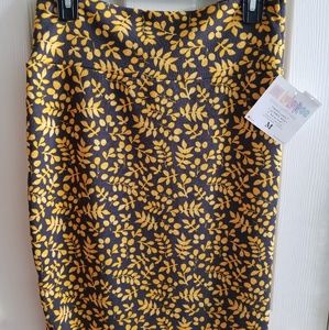 M gray and gold NWT Cassie pencil skirt LLR